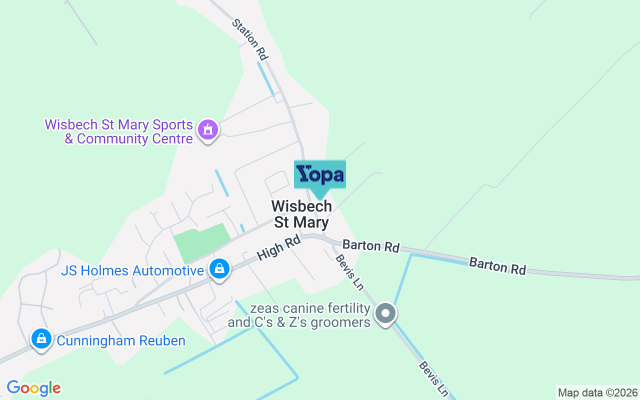 Map showing the location of PE13 4RW