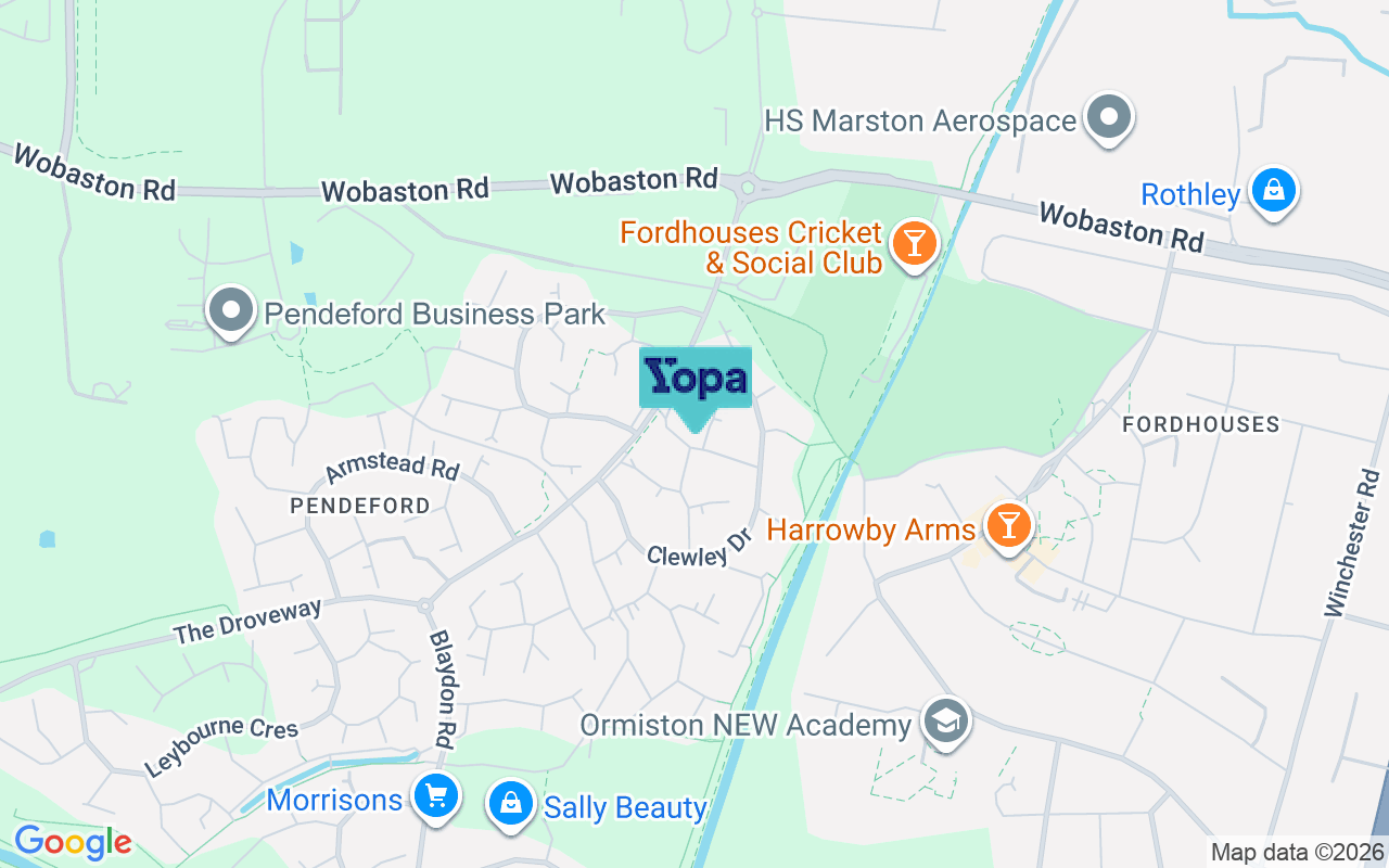Map showing the location of WV9 5LG