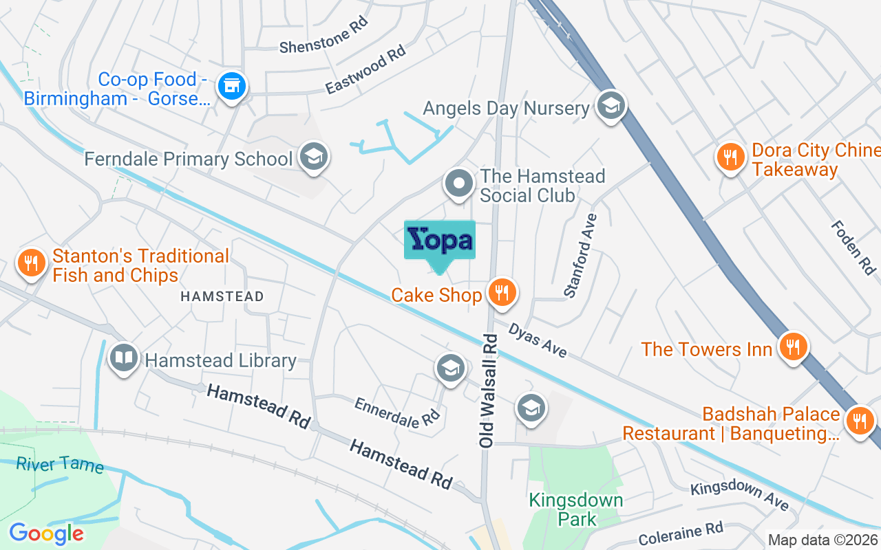 Map showing the location of B42 1HB