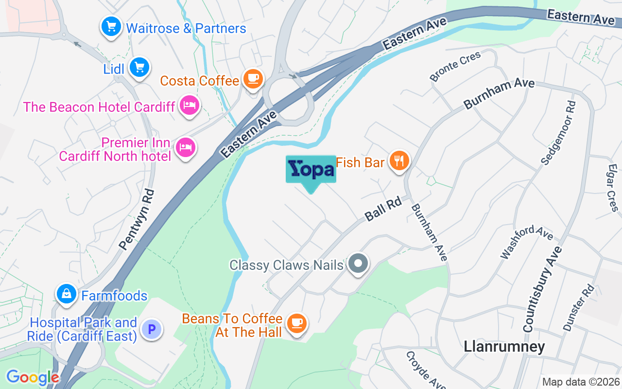 Map showing the location of CF3 5NJ