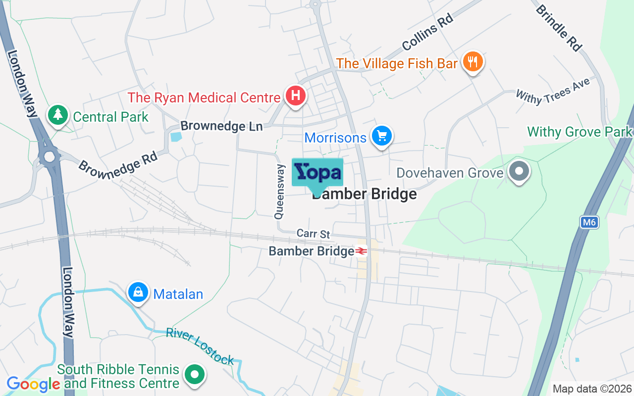 Map showing the location of PR5 6UJ