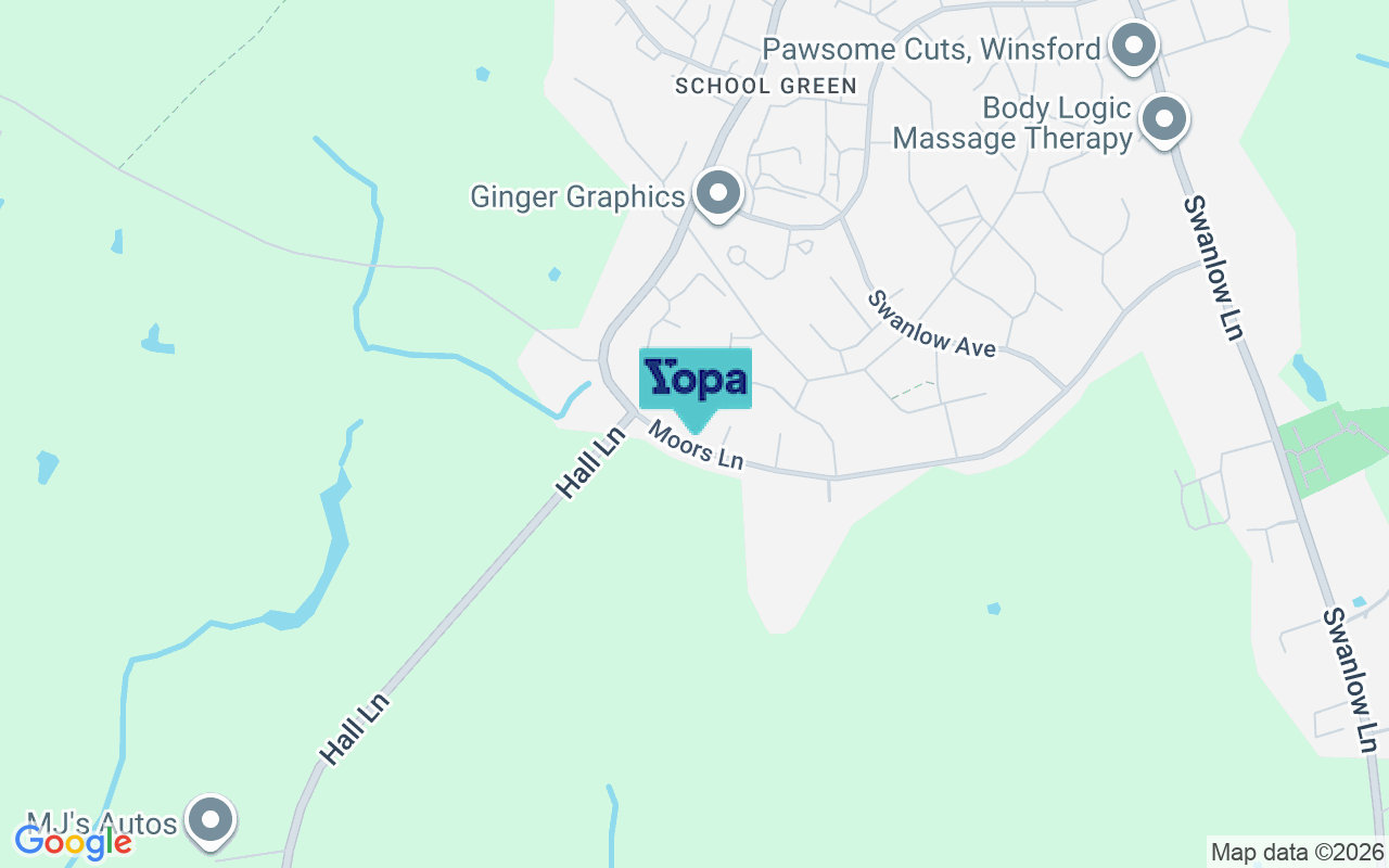 Map showing the location of CW7 4DD