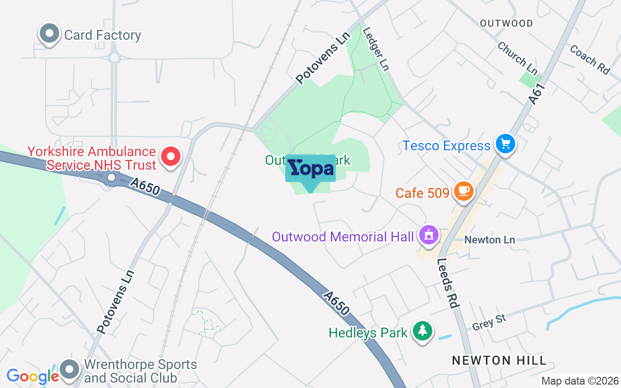 Map showing the location of WF1 2NH