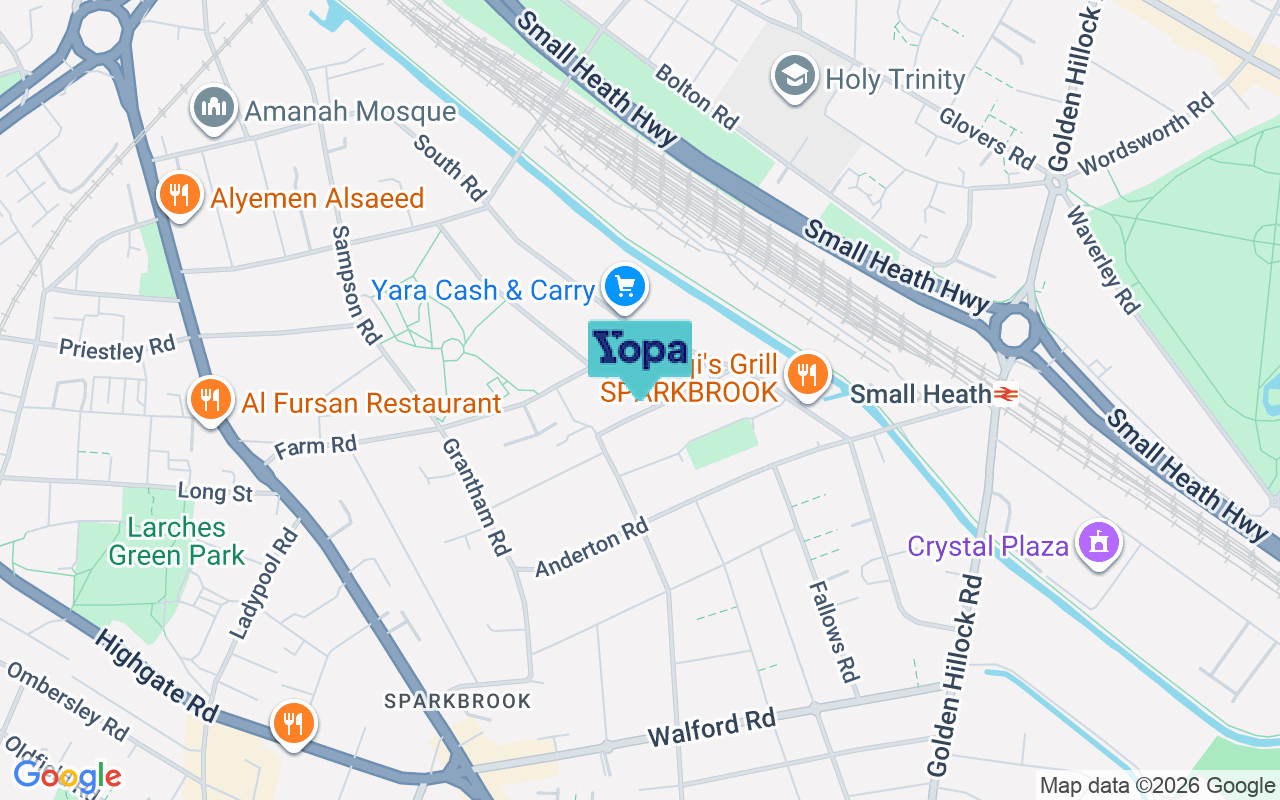 Map showing the location of B11 1EH