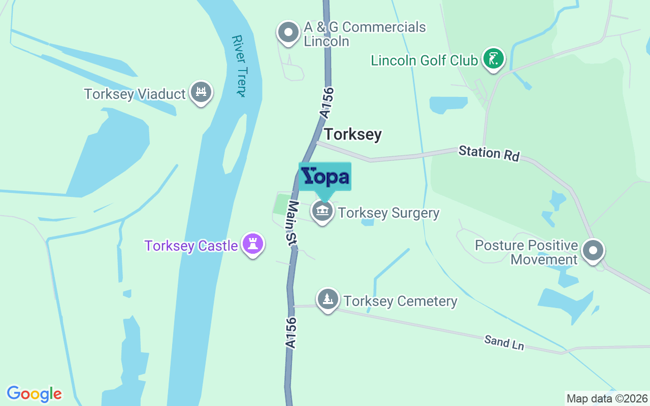 Map showing the location of LN1 2LS