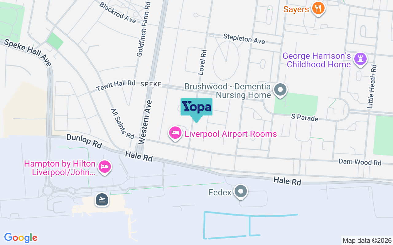Map showing the location of L24 3UF