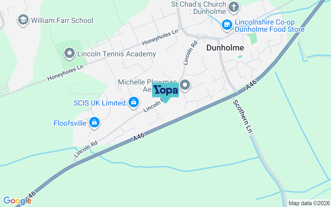 Map showing the location of LN2 3QU