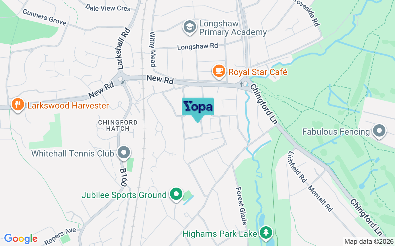 Map showing the location of E4 6LT