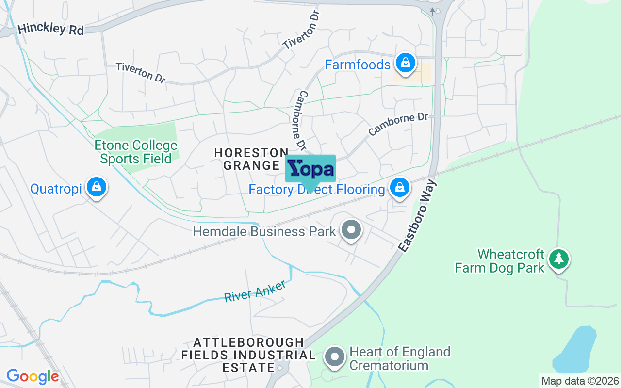 Map showing the location of CV11 6FT