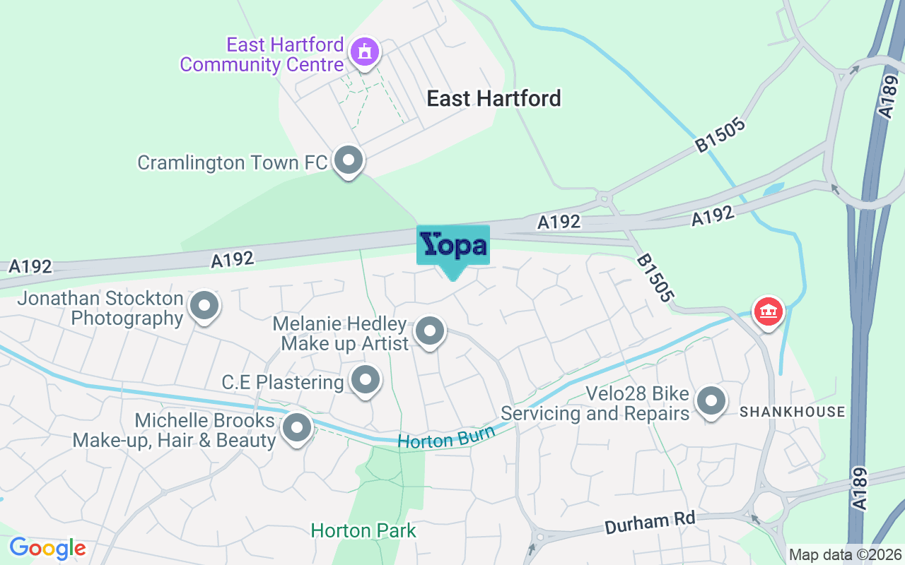 Map showing the location of NE23 3GL