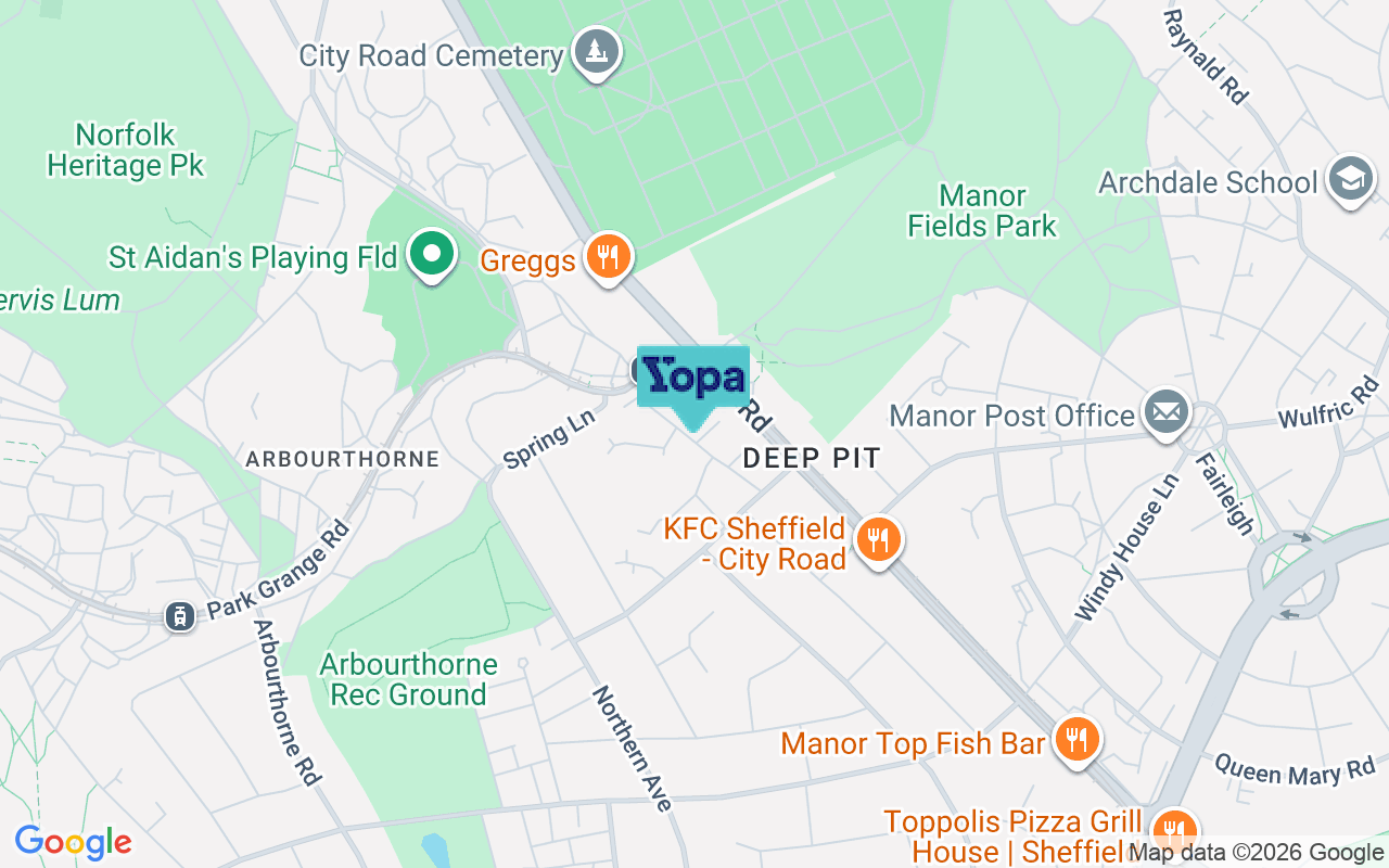 Map showing the location of S2 2DD