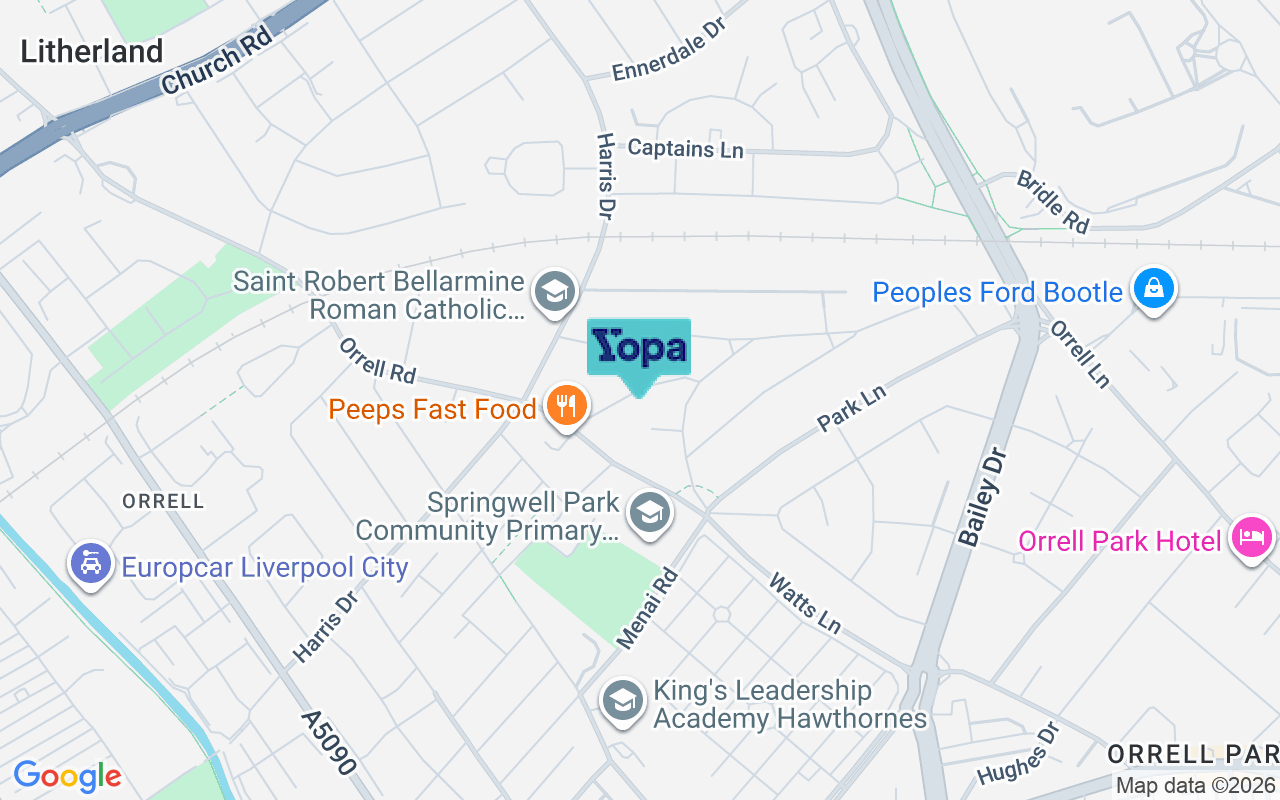 Map showing the location of L20 6EJ