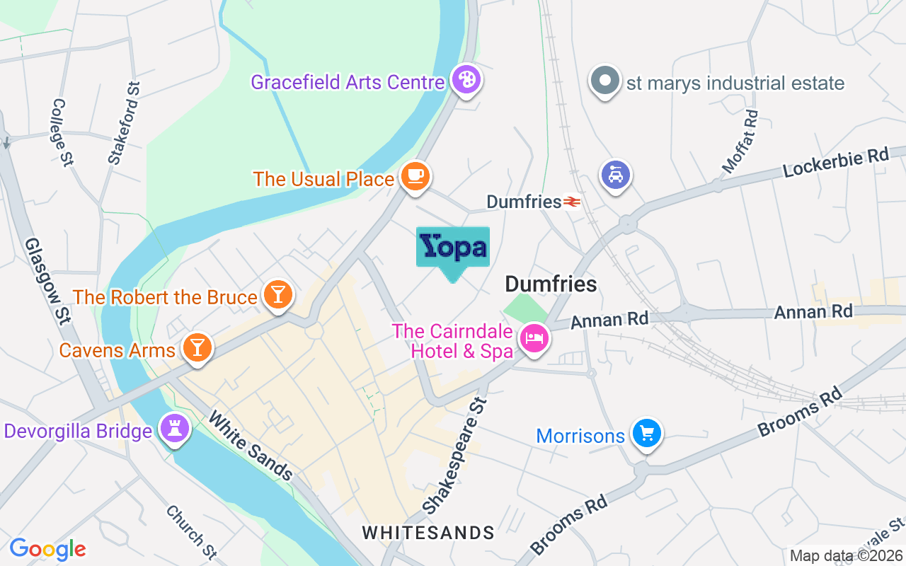 Map showing the location of DG1 1JF
