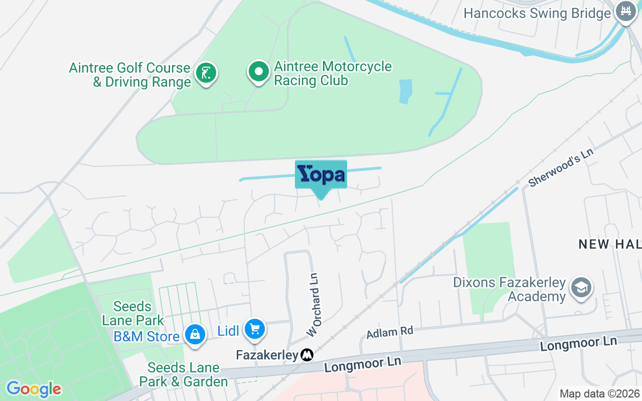 Map showing the location of L9 9JA
