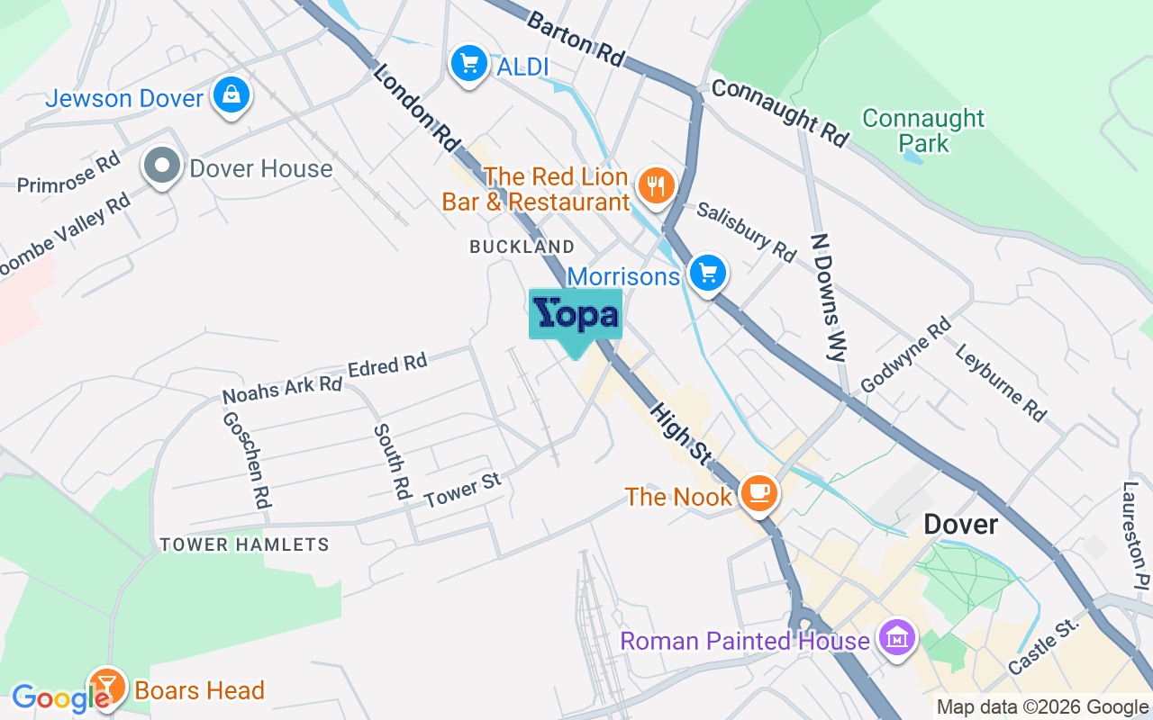 Map showing the location of CT17 0BW