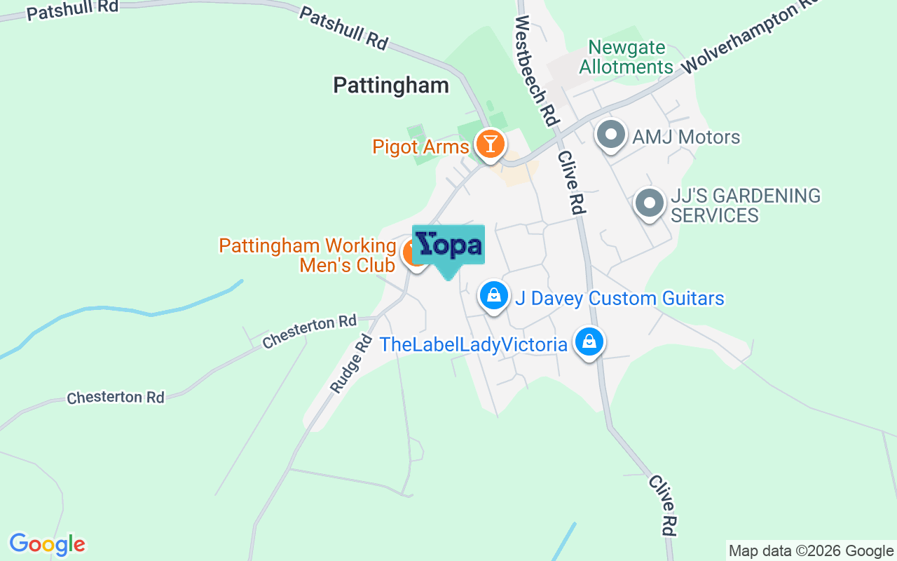 Map showing the location of WV6 7BL