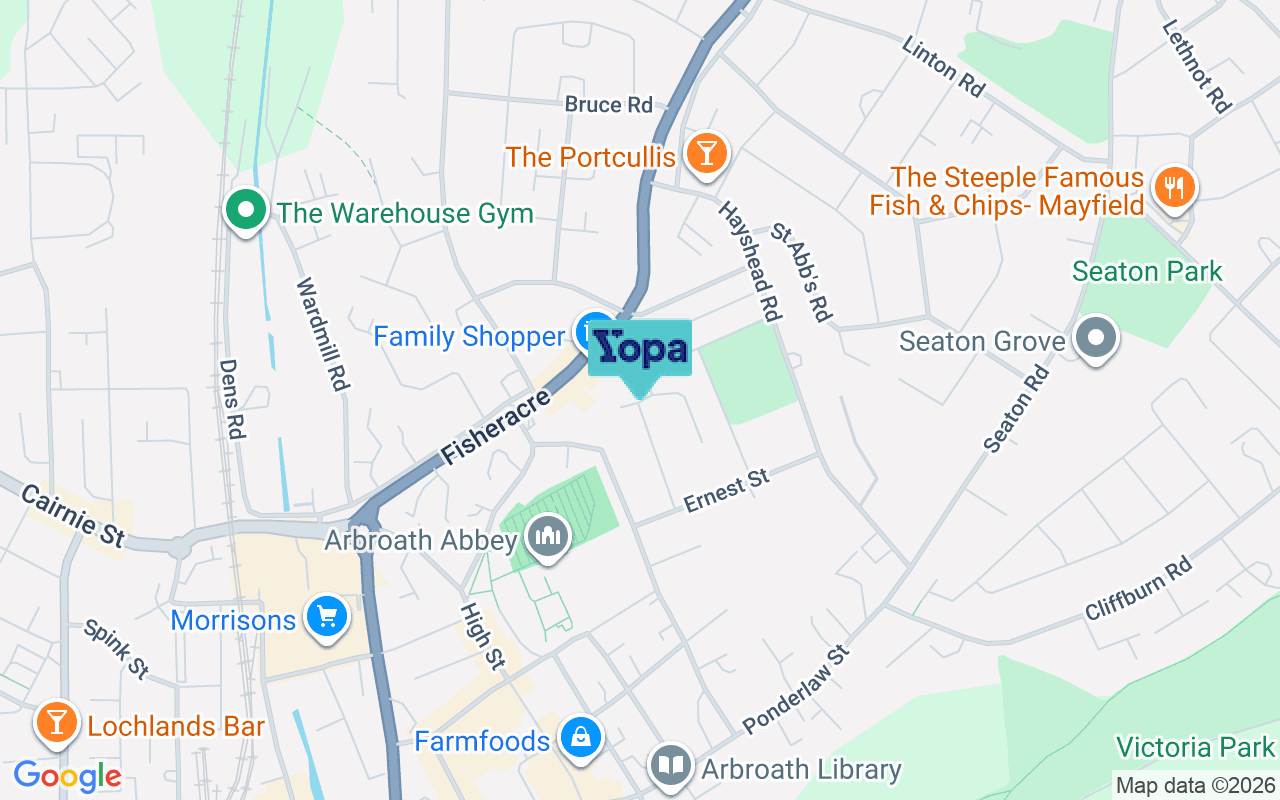 Map showing the location of DD11 1LG