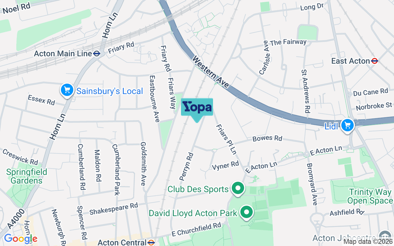 Map showing the location of W3 7LT