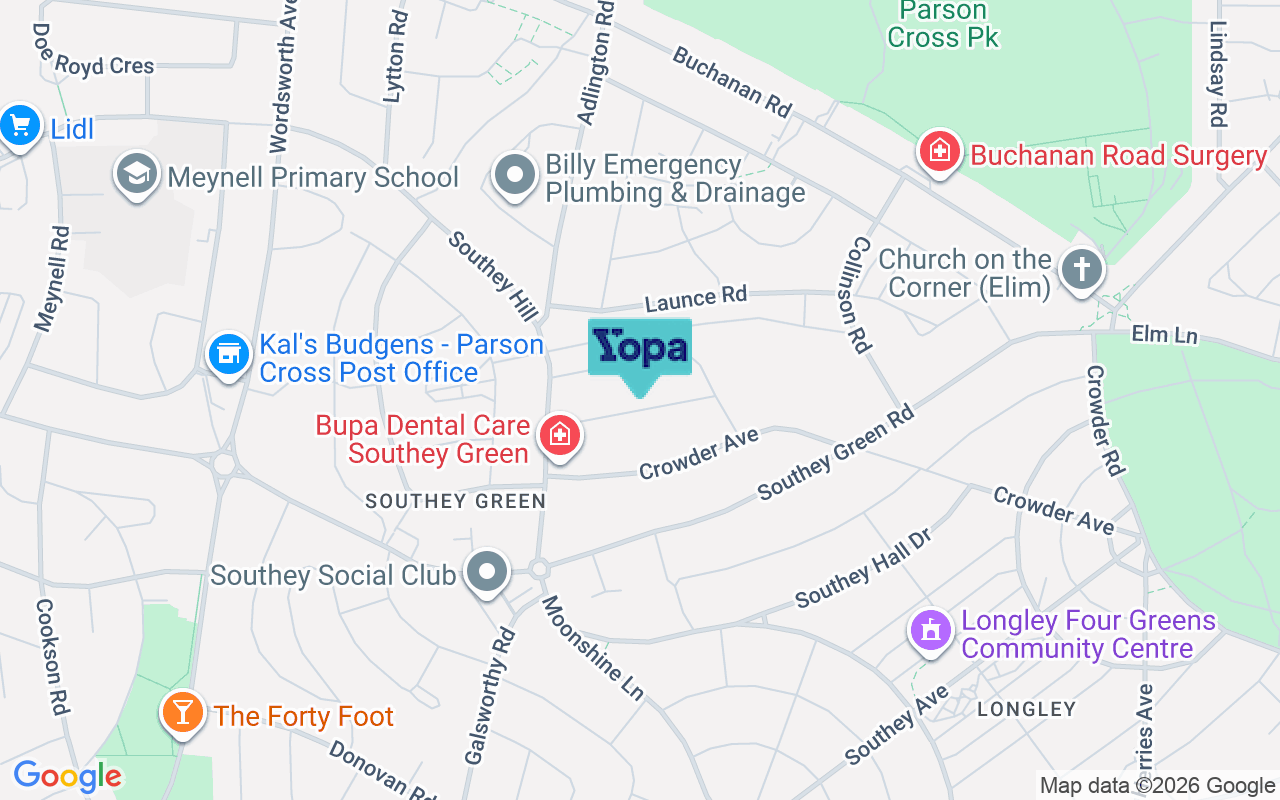 Map showing the location of S5 8DU