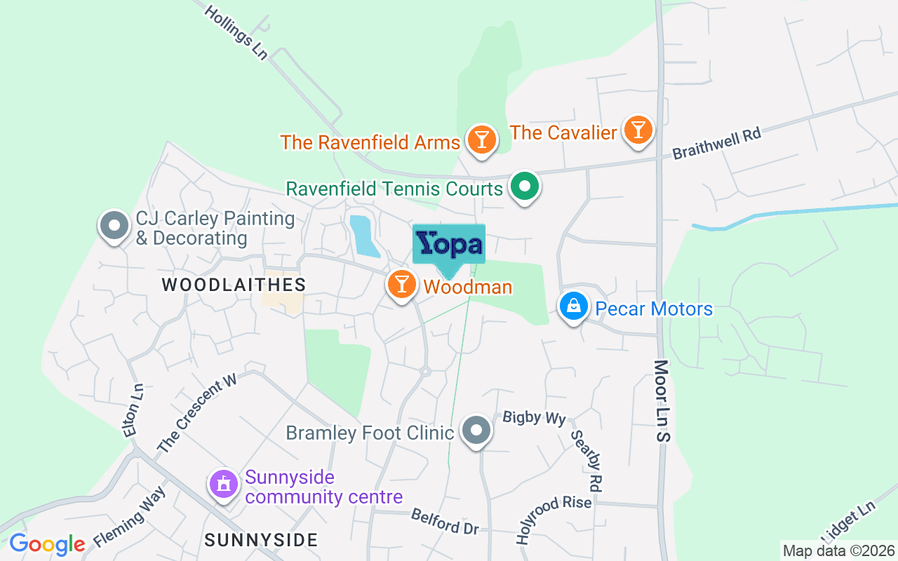 Map showing the location of S66 3ZN