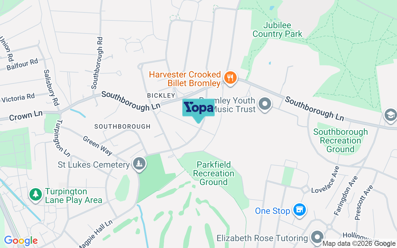 Map showing the location of BR2 8EF