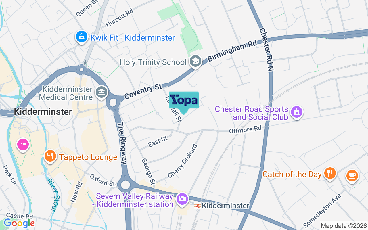 Map showing the location of DY10 1RS