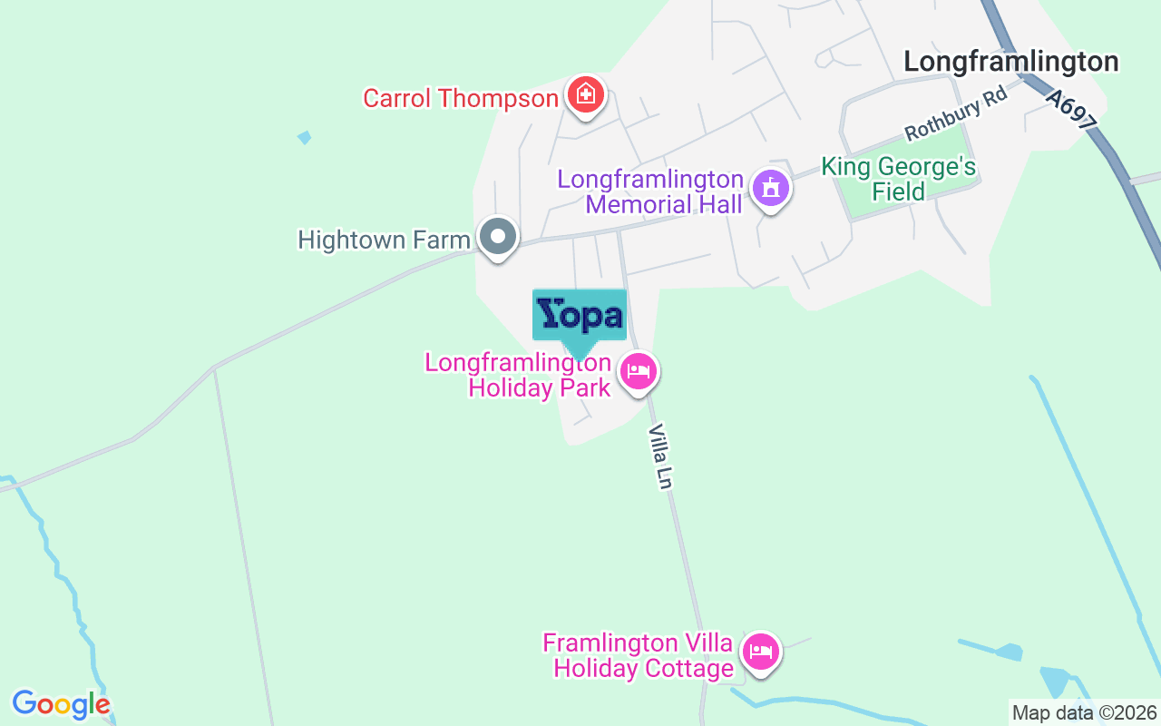 Map showing the location of NE65 8BQ