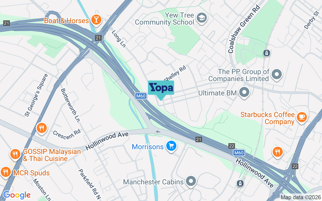 Map showing the location of OL9 8BA