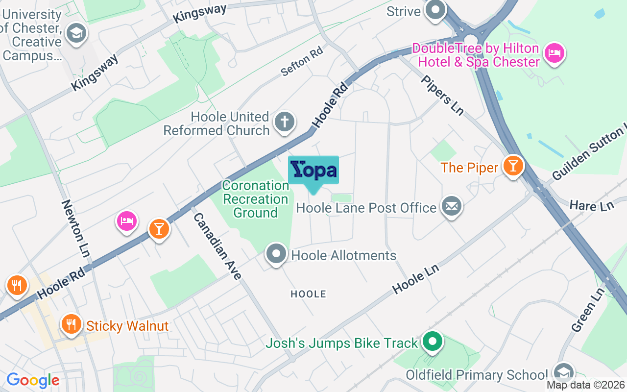 Map showing the location of CH2 3JR