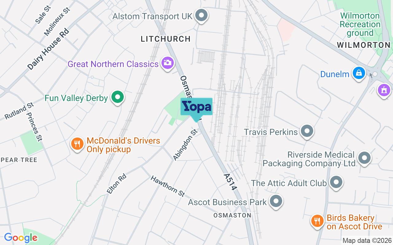 Map showing the location of DE24 8AF