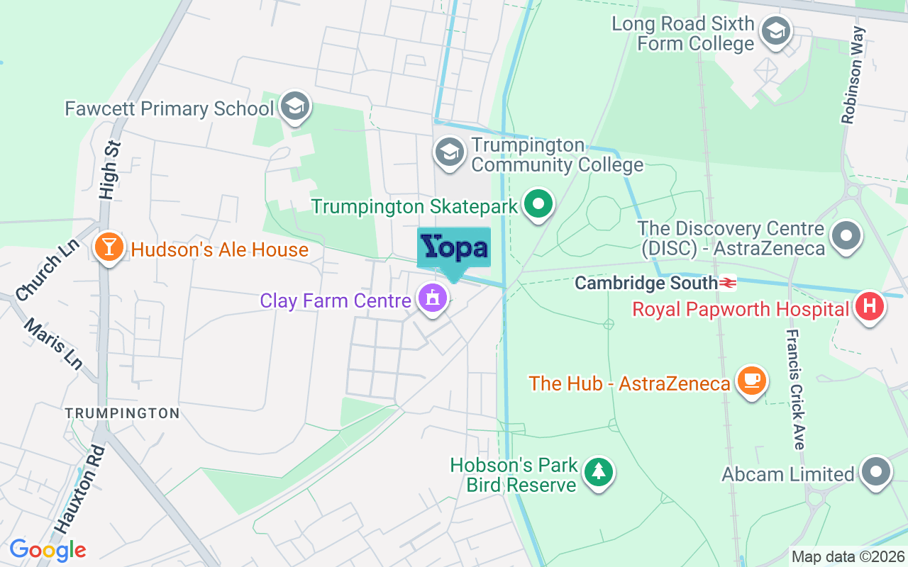Map showing the location of CB2 9GW