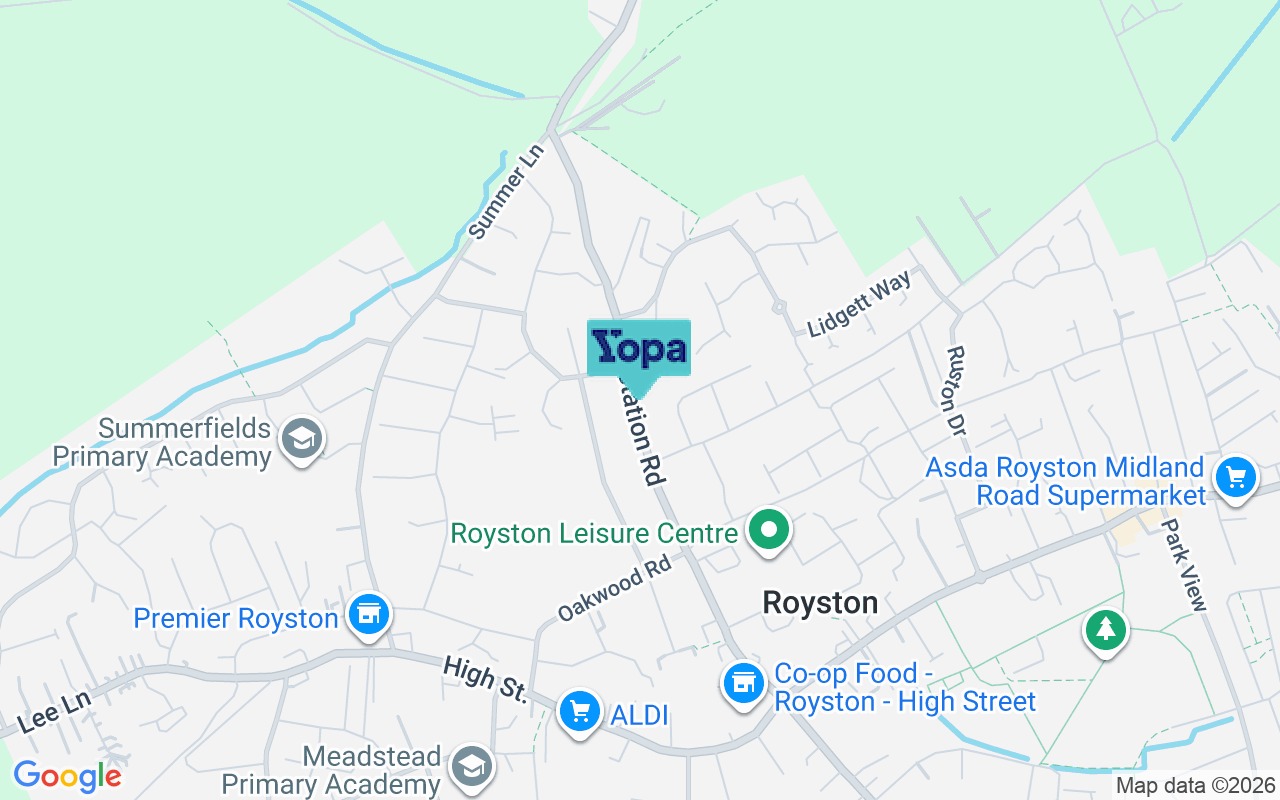 Map showing the location of S71 4HZ