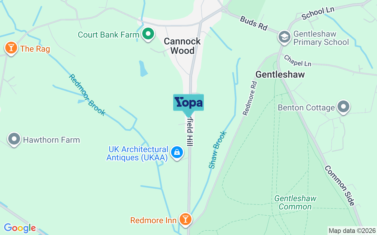 Map showing the location of WS15 4RT