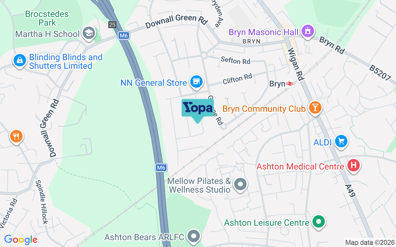 Map showing the location of WN4 0LS