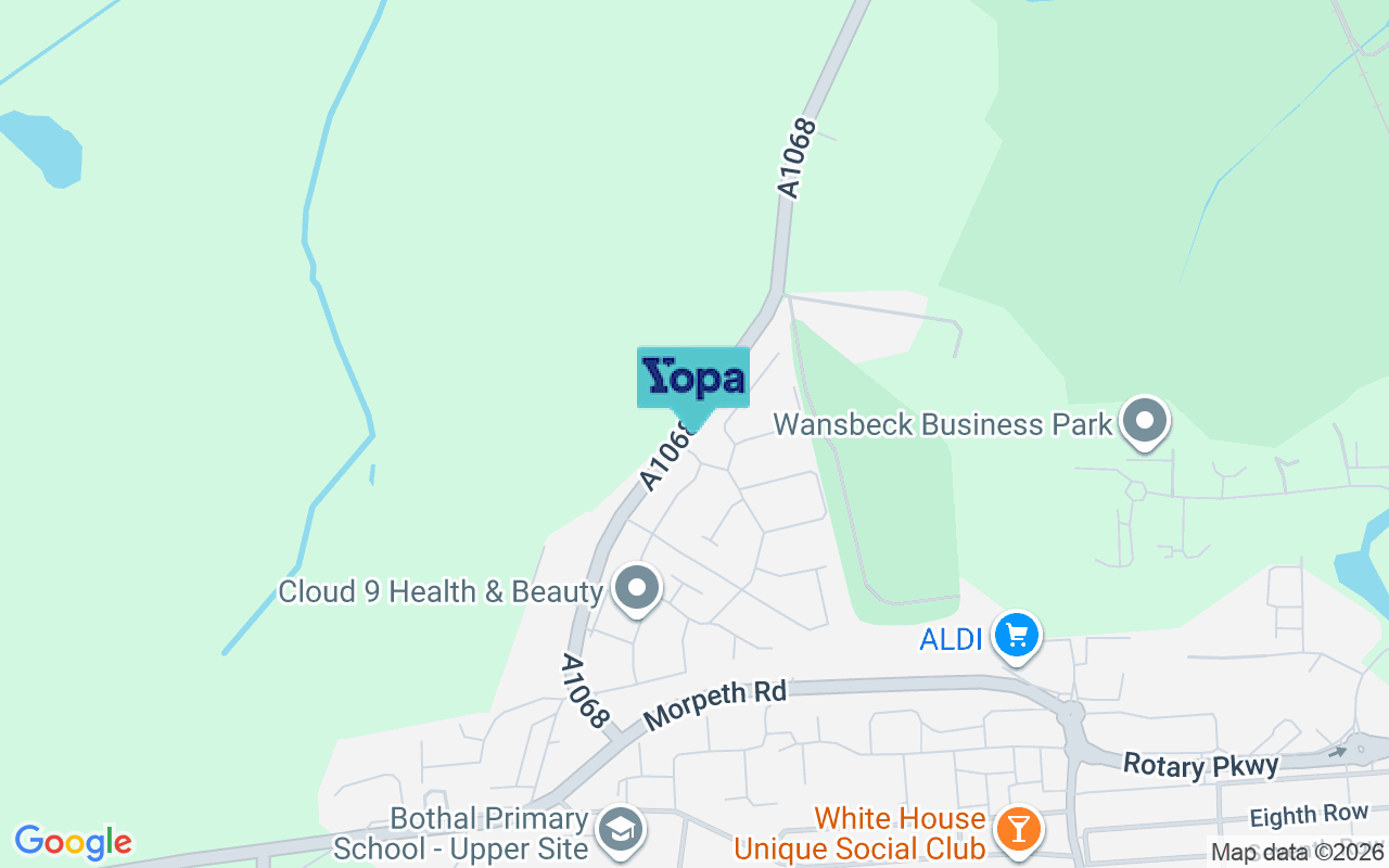Map showing the location of NE63 8UN