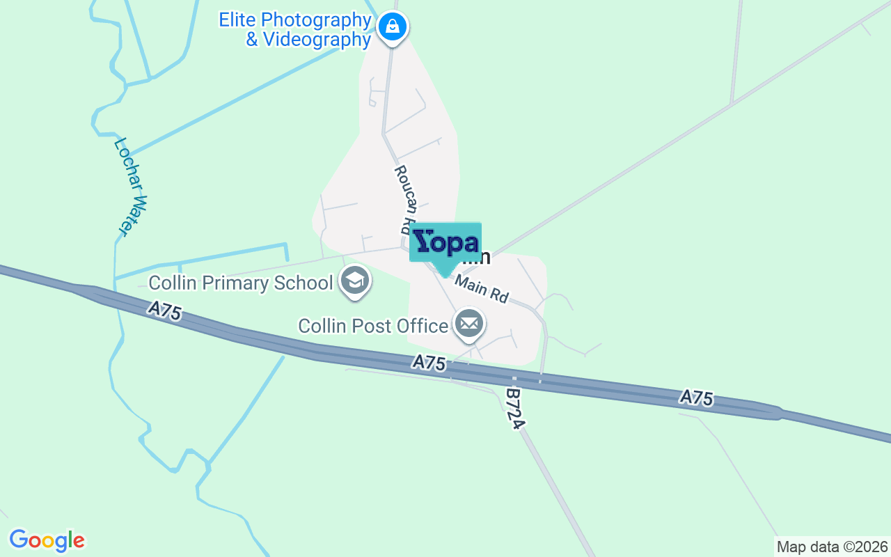 Map showing the location of DG1 4JL