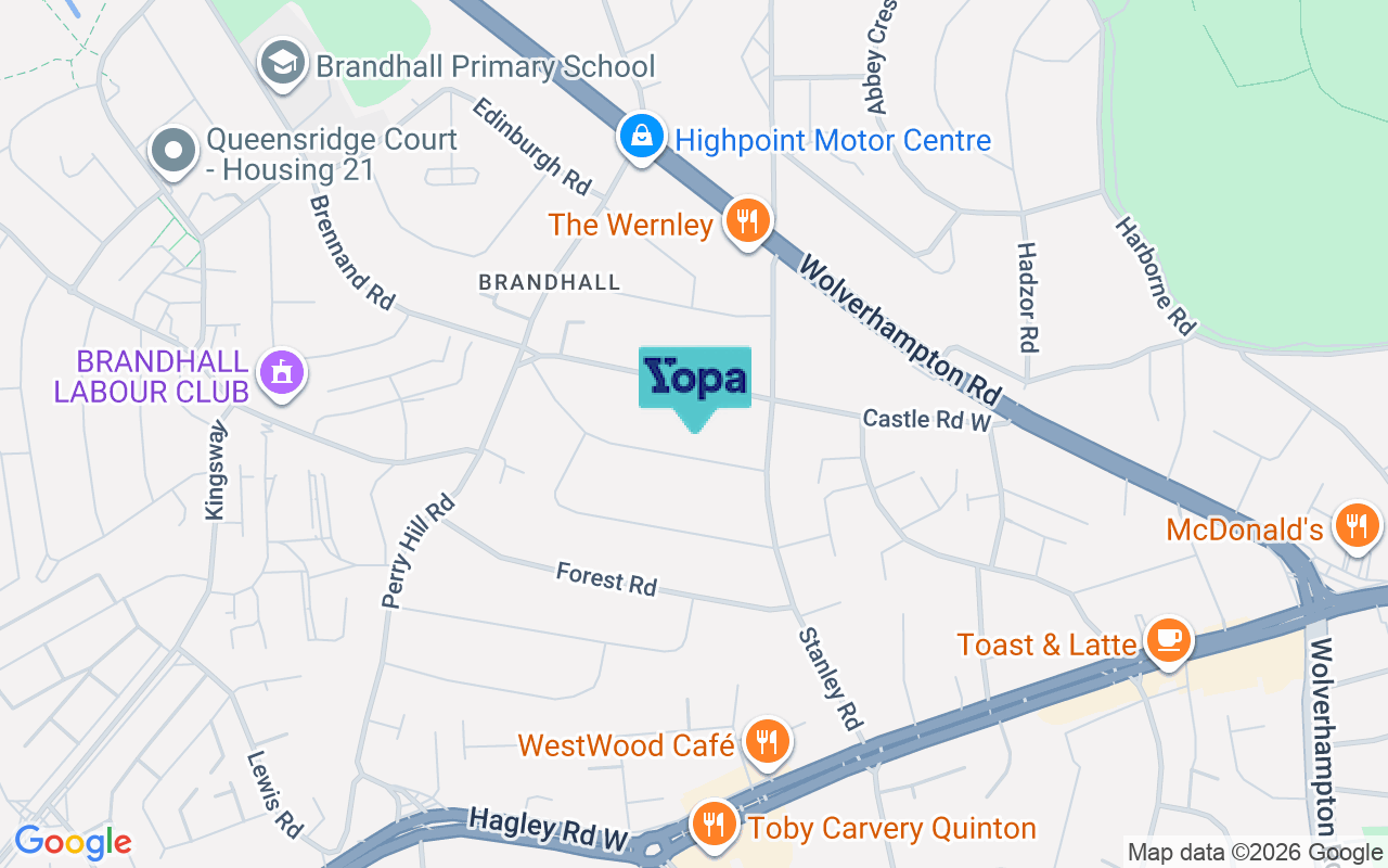 Map showing the location of B68 0AS