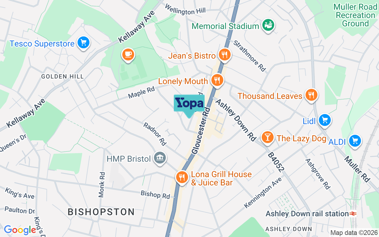 Map showing the location of BS7 8RY