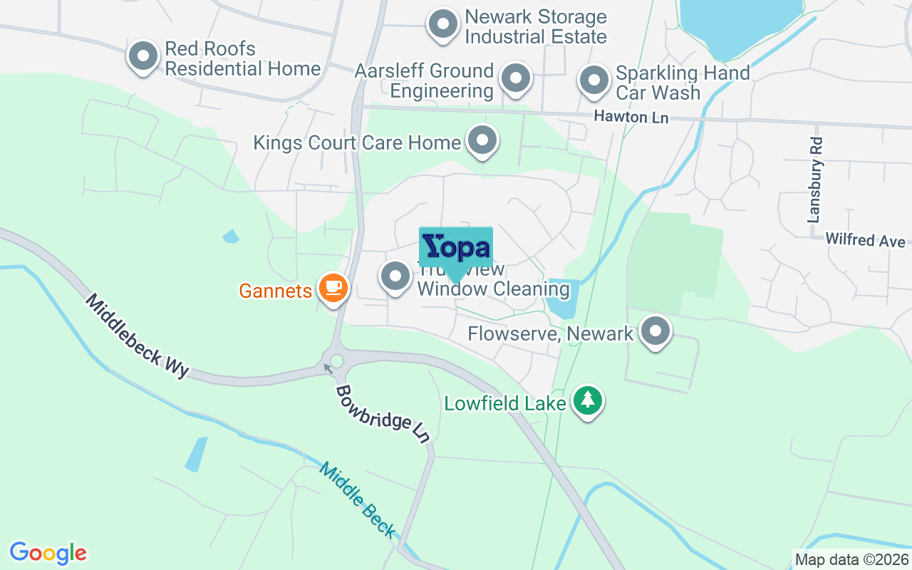 Map showing the location of NG24 3WL