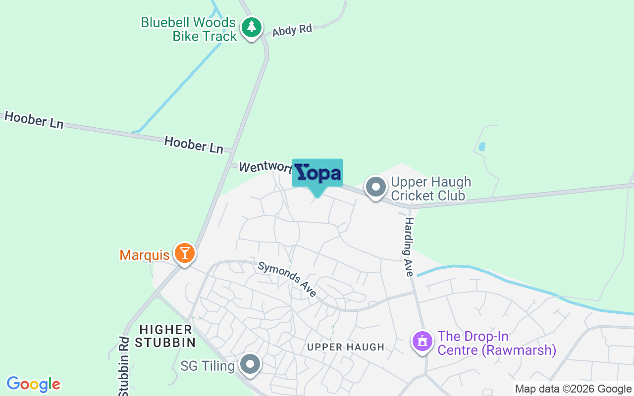 Map showing the location of S62 7FA