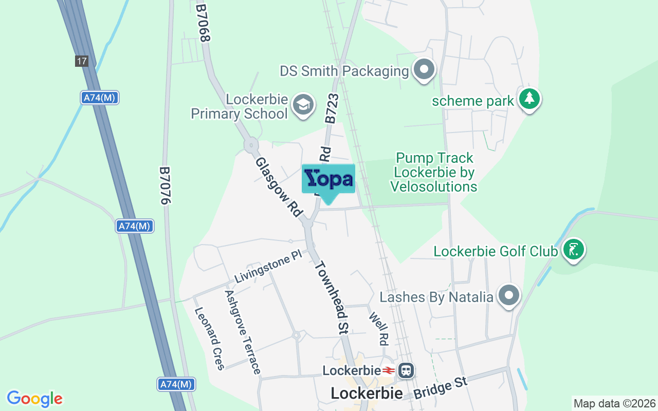 Map showing the location of DG11 2AH