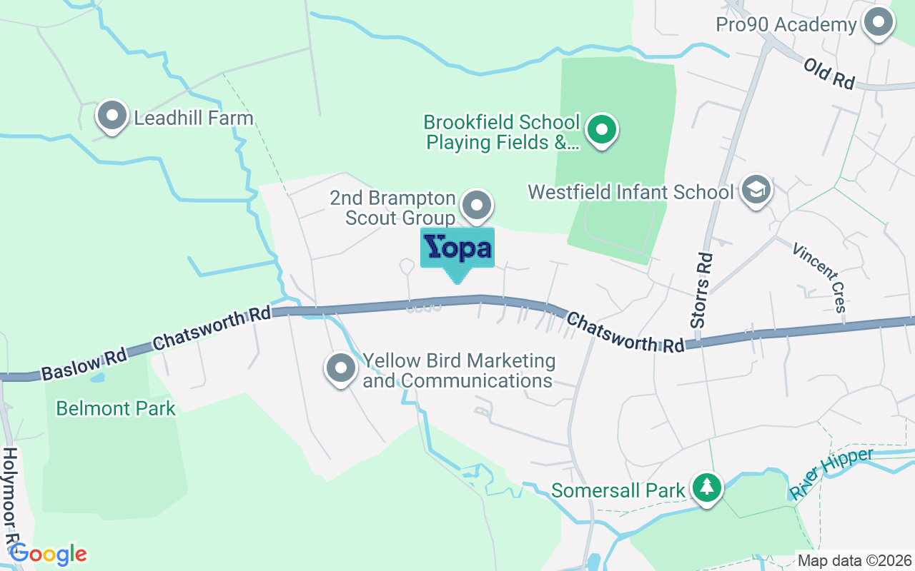 Map showing the location of S40 3PA