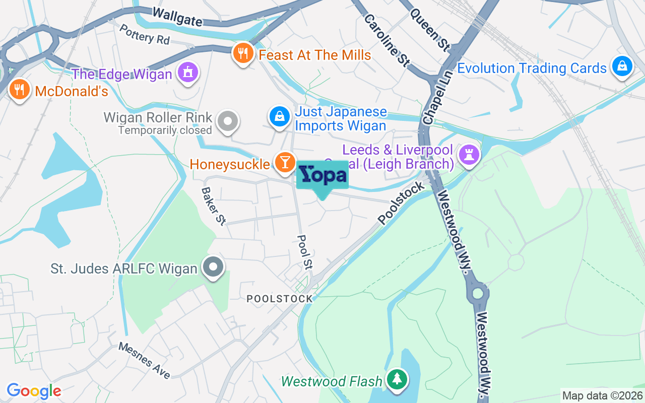 Map showing the location of WN3 5BQ