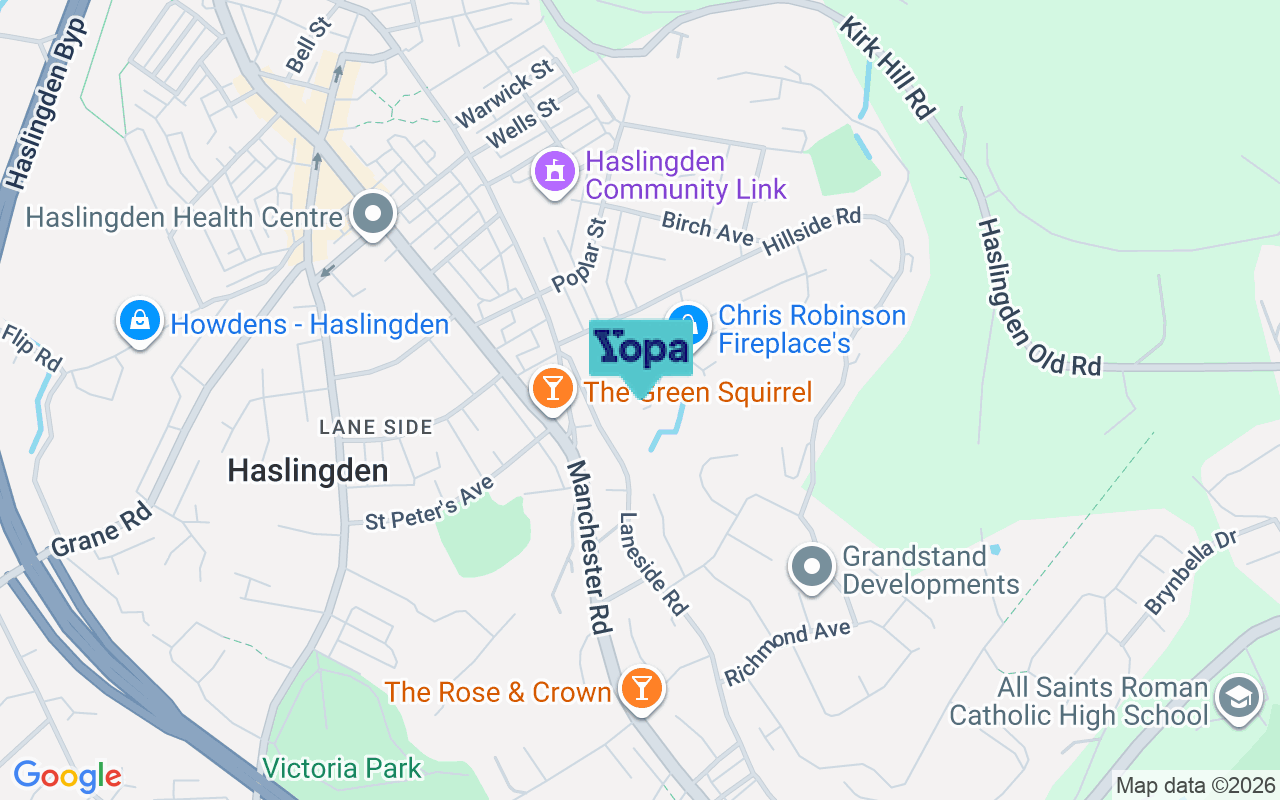 Map showing the location of BB4 5PW