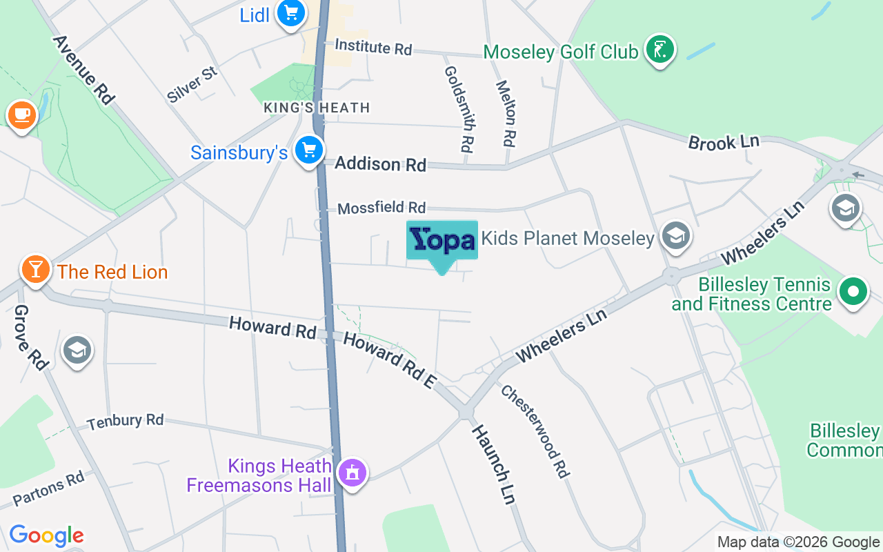 Map showing the location of B14 7HS