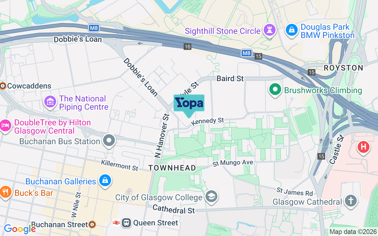 Map showing the location of G4 0DP