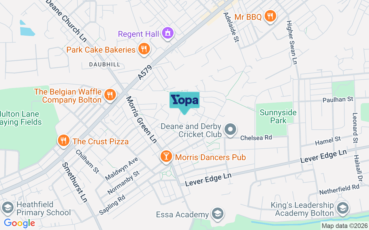Map showing the location of BL3 3NX