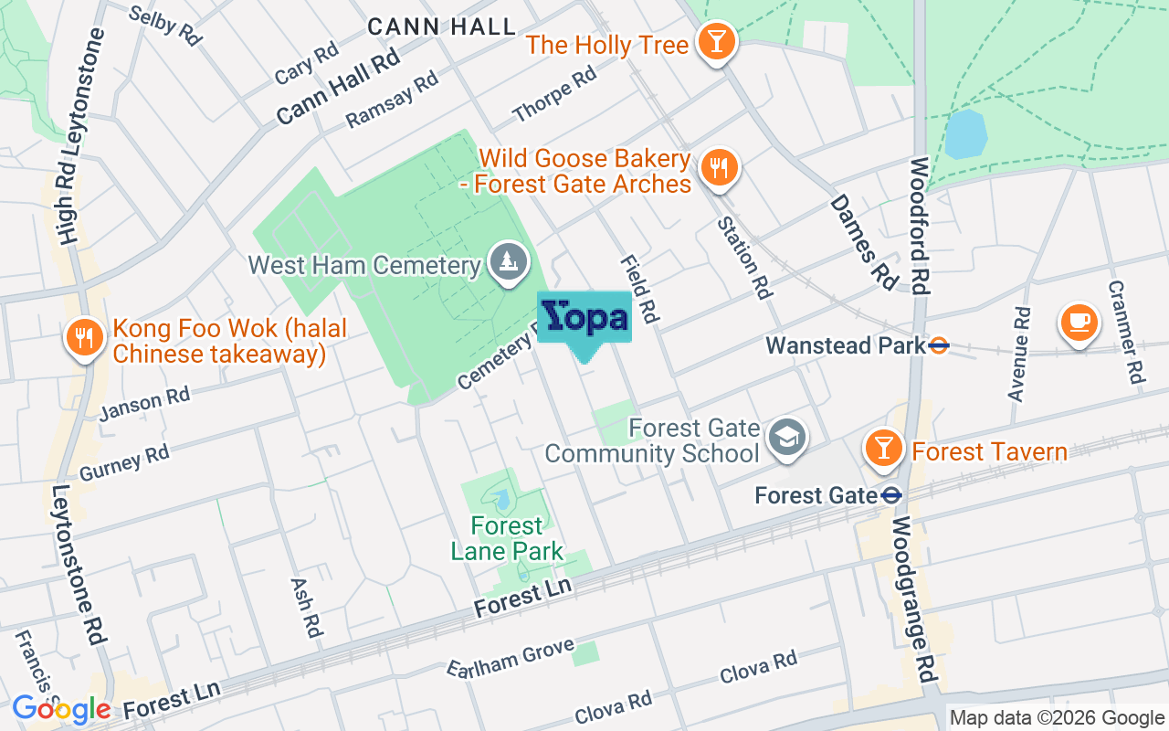 Map showing the location of E7 9BP