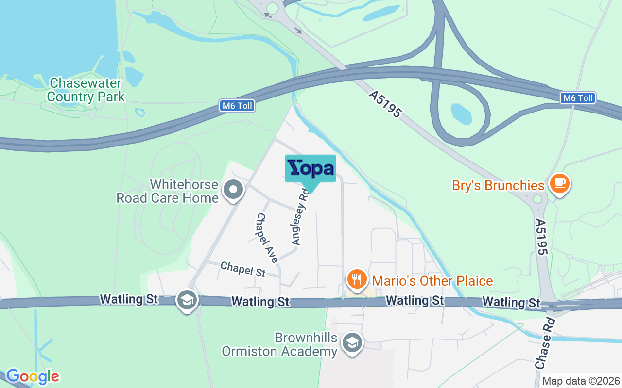 Map showing the location of WS8 7NX
