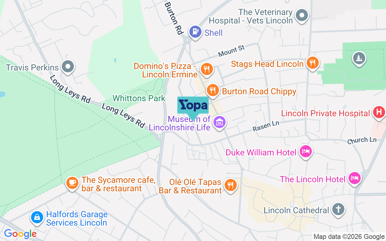 Map showing the location of LN1 3JJ